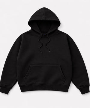 Siyah Kapüşonlu Hoodie