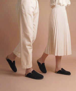 Loft Siyah Süet Unisex Terlik
