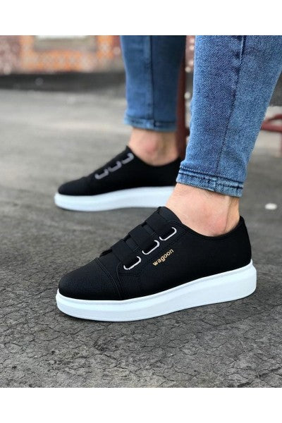 Atlas Erkek Siyah Sneaker Beyaz Taban