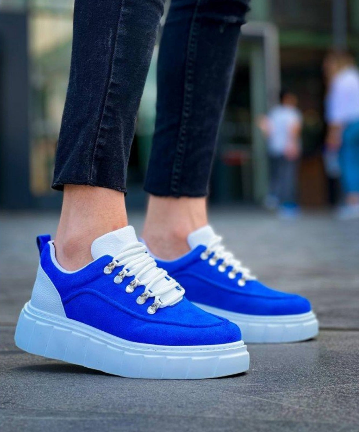 Vibe Mavi Süet Erkek Sneaker
