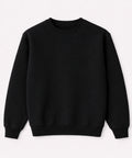 Siyah Bisiklet Yaka Sweatshirt