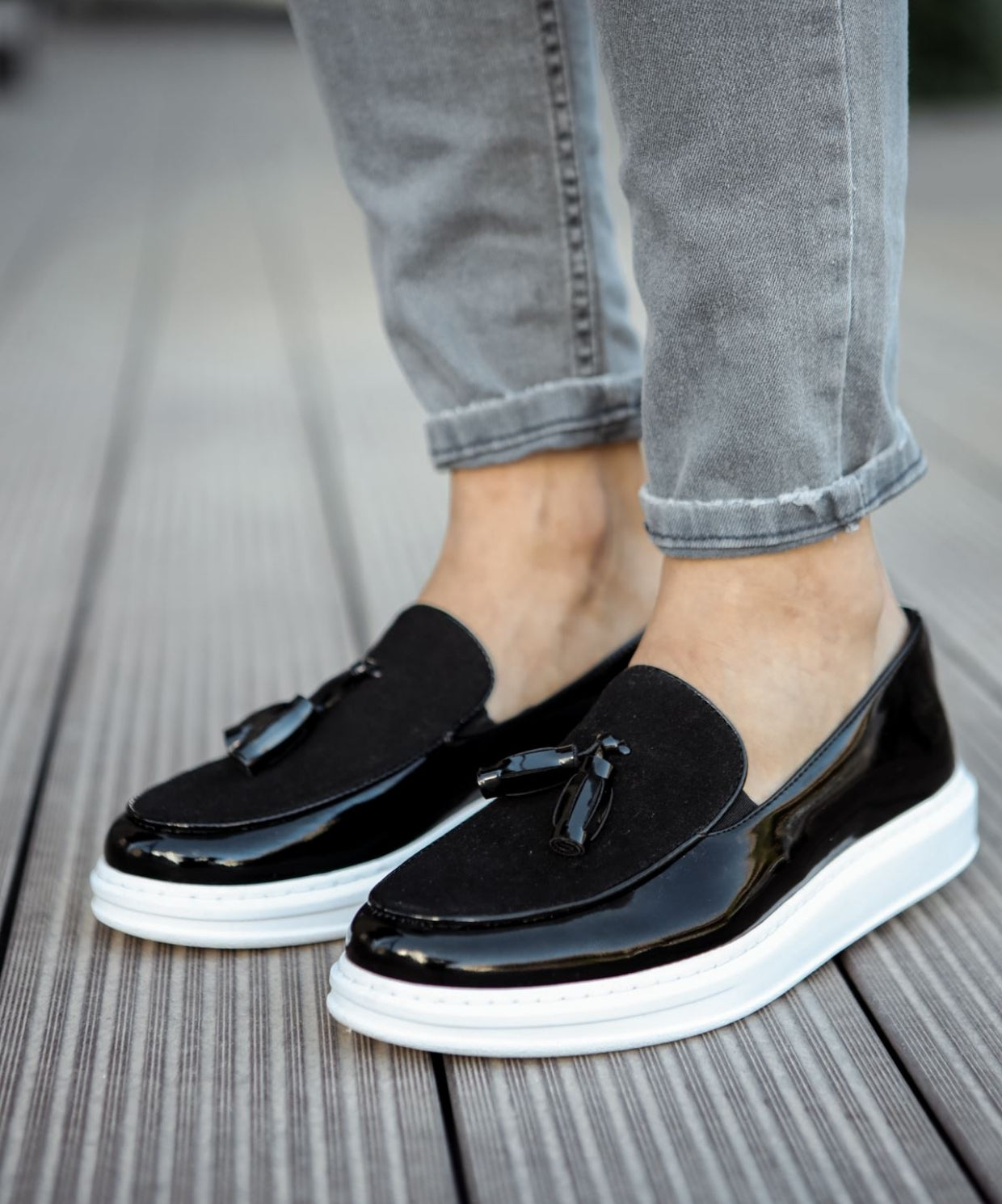 Chekich 002 RBT Siyah Loafer Pelle Erkek Ayakkabı