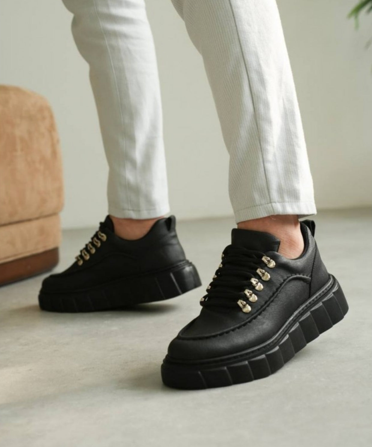 Vibe Siyah Erkek Sneaker Siyah Taban