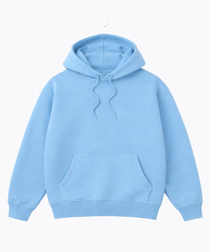 Bebek Mavisi Kapüşonlu Hoodie