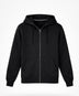 Siyah Tam Fermuarlı Sweatshirt