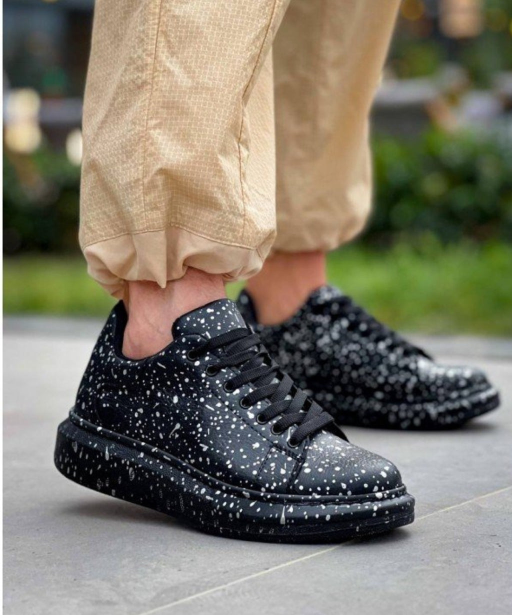Terrazzo Erkek Sneaker Siyah Mermer