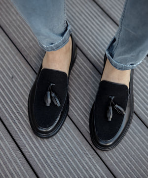 Chekich 002 Tasarımı Siyah Cilt Loafer Erkek Ayakkabı