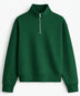 Yeşil Q-zip Yarım Fermuarlı Sweatshirt