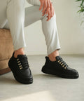Vibe Siyah Erkek Sneaker Siyah Taban