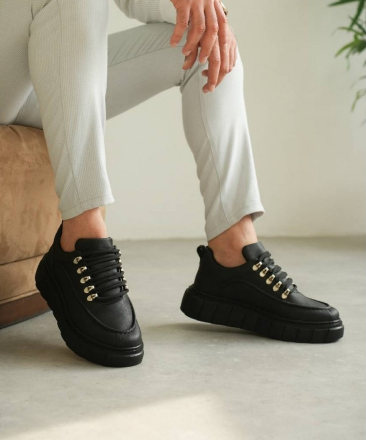Vibe Siyah Erkek Sneaker Siyah Taban