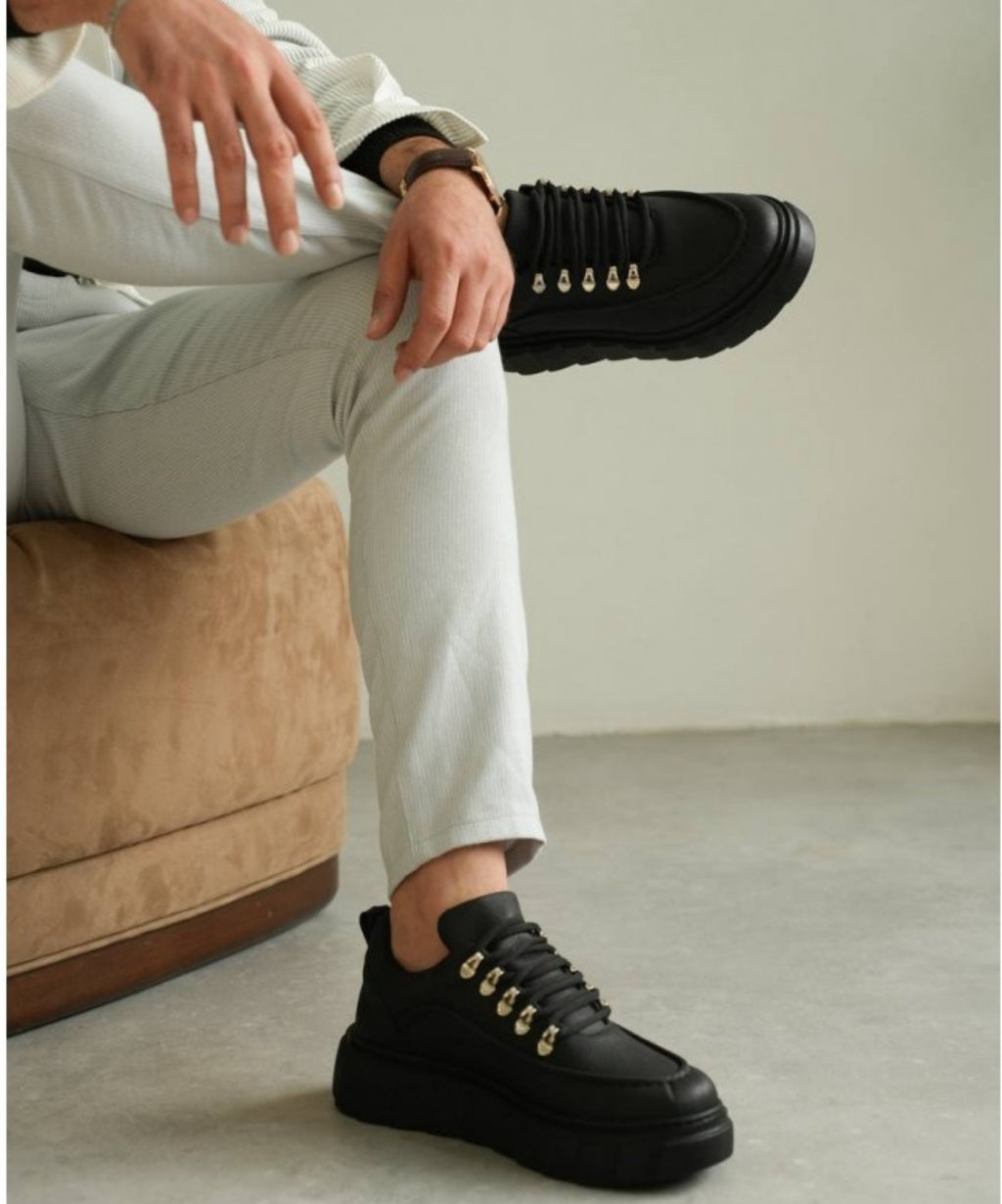 Vibe Siyah Erkek Sneaker Siyah Taban