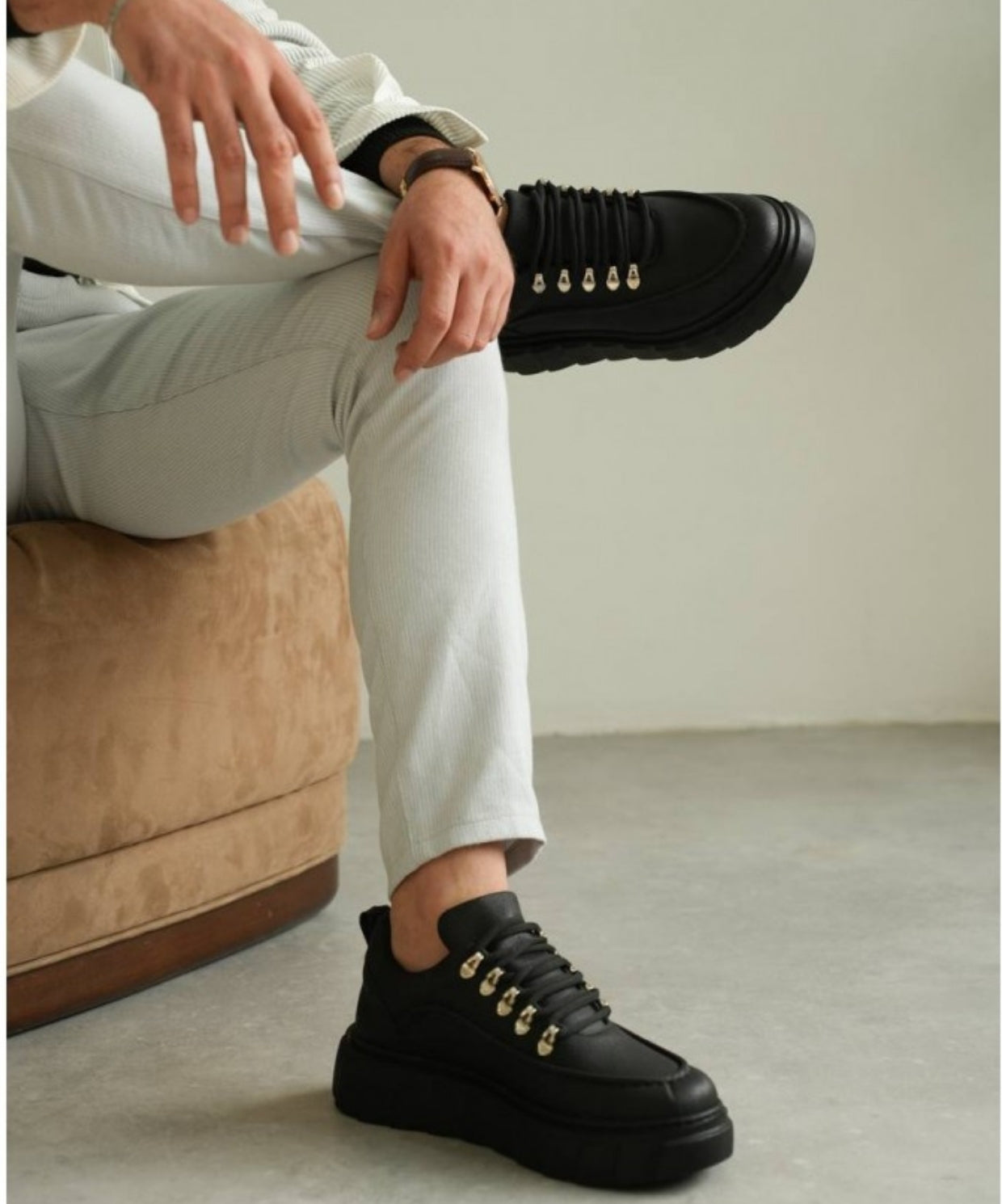 Vibe Siyah Erkek Sneaker Siyah Taban