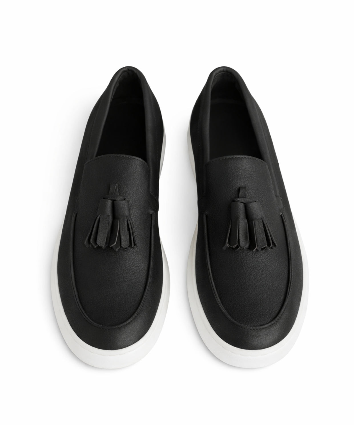 Milano Erkek Siyah Klasik Ayakkabı Beyaz Taban