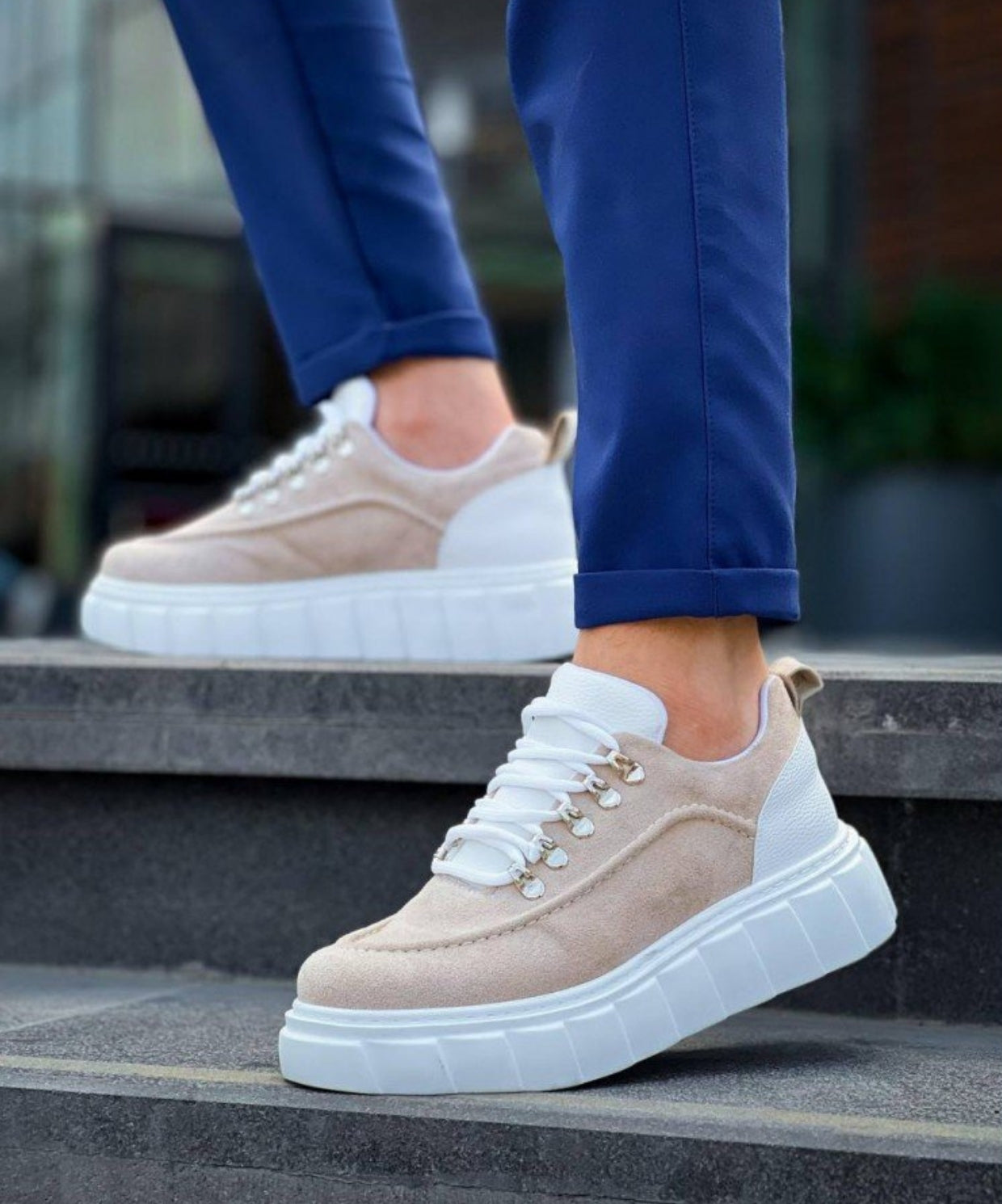 Vibe Bej Süet Erkek Sneaker