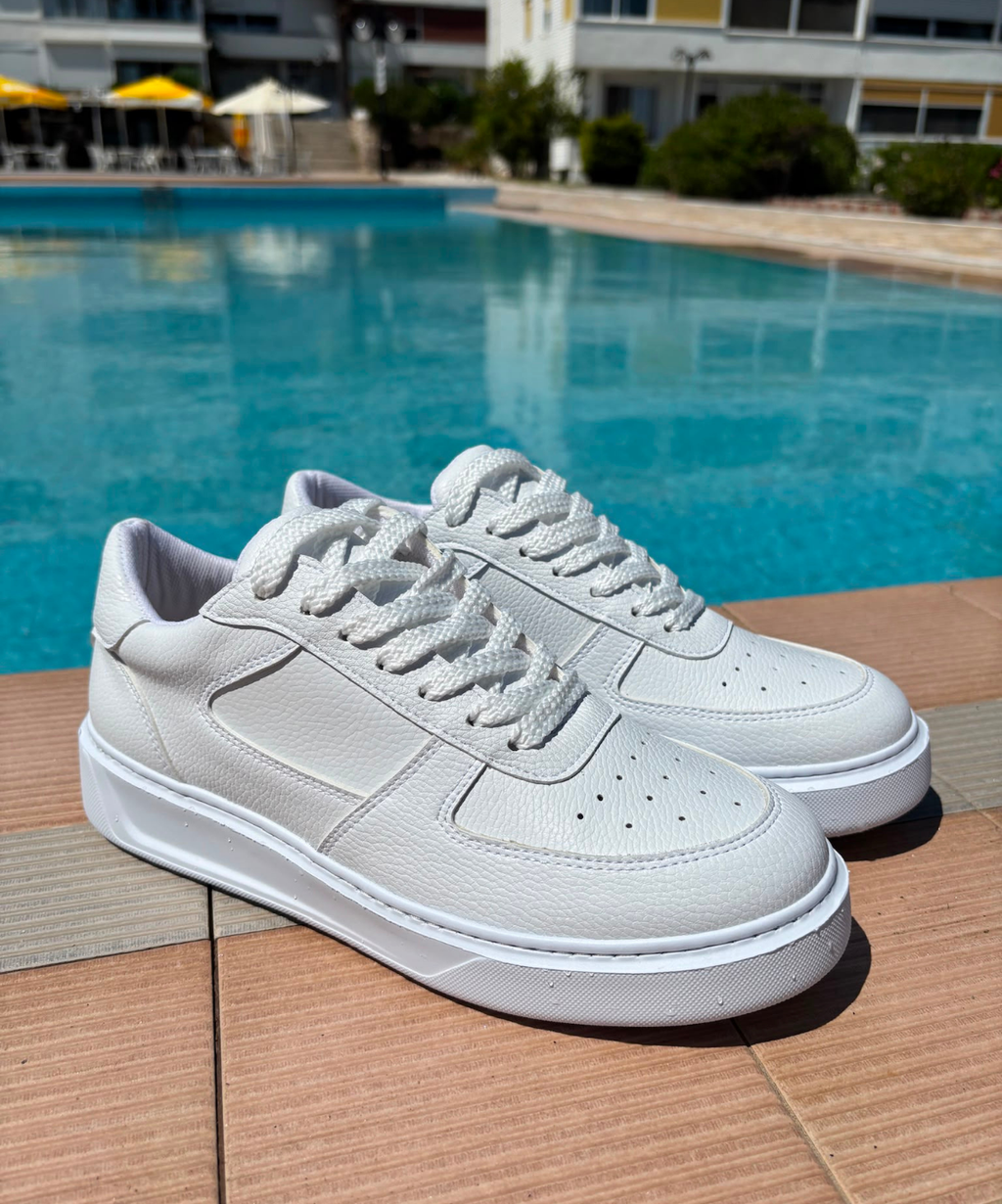 KU-01 Erkek Beyaz Sneaker Ayakkabı