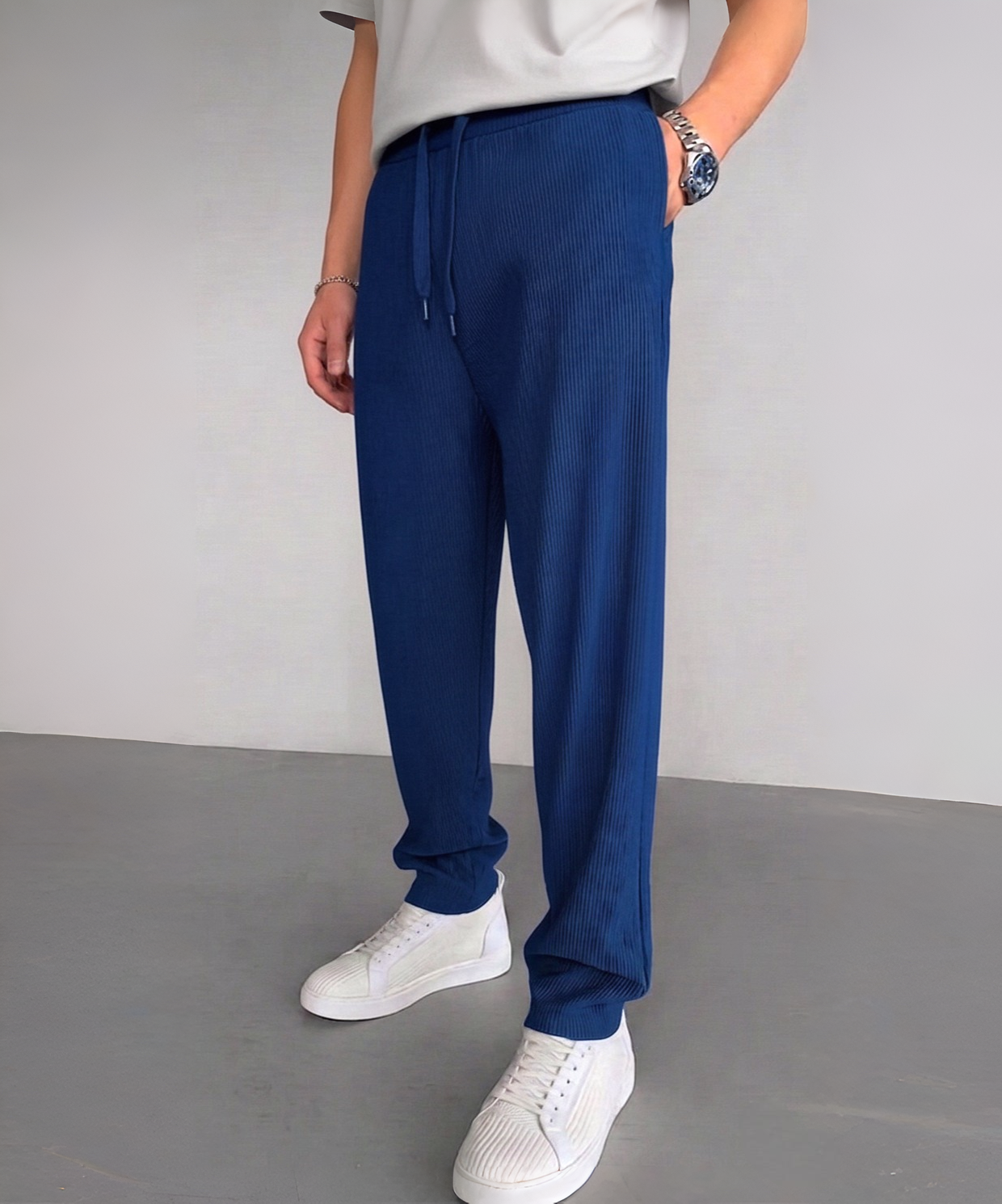 Erkek Lacivert Ottoman Baggy Pantolon