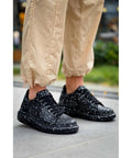 Terrazzo Erkek Sneaker Siyah Mermer