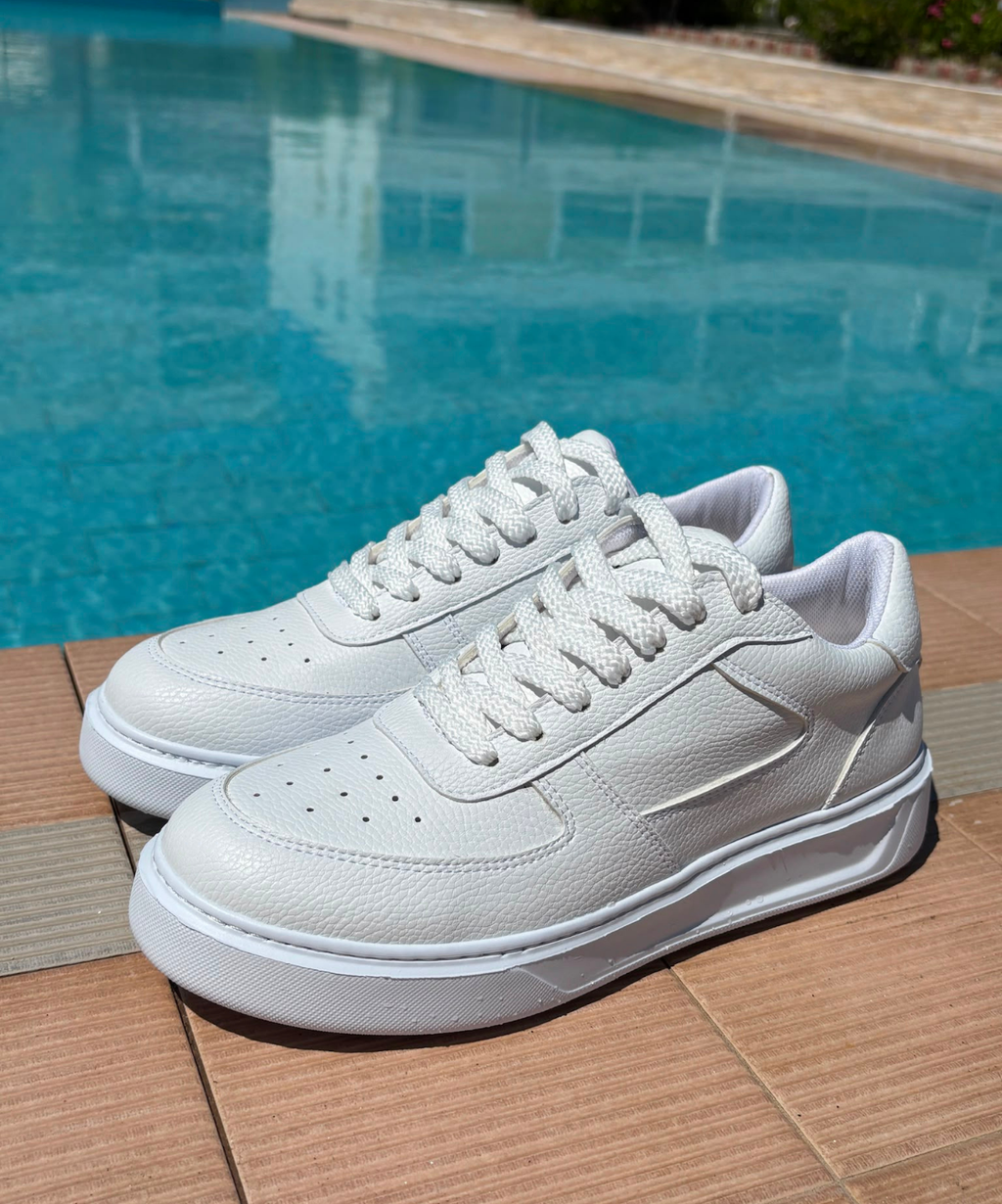 KU-01 Erkek Beyaz Sneaker Ayakkabı