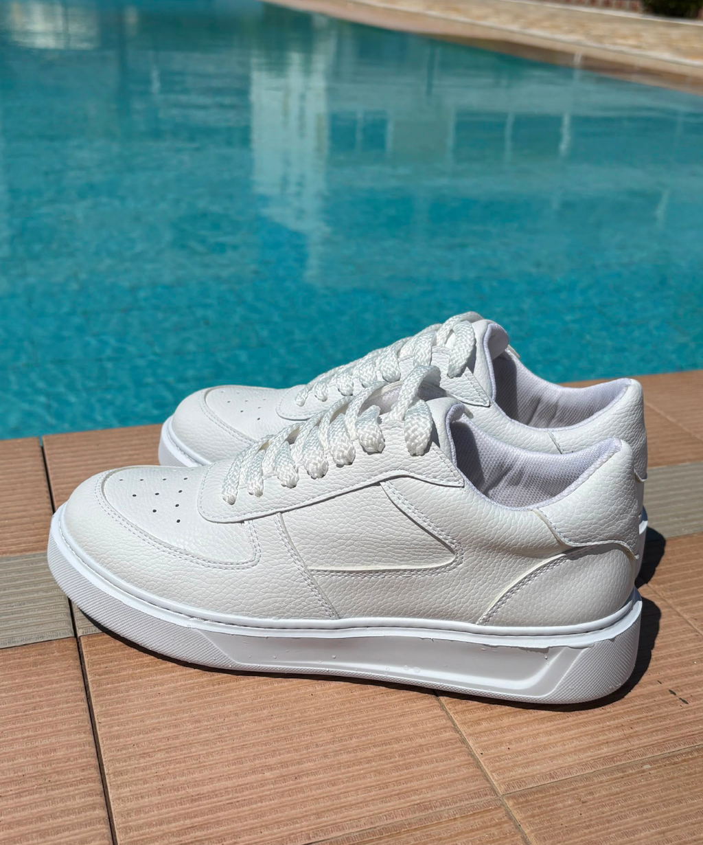 KU-01 Erkek Beyaz Sneaker Ayakkabı