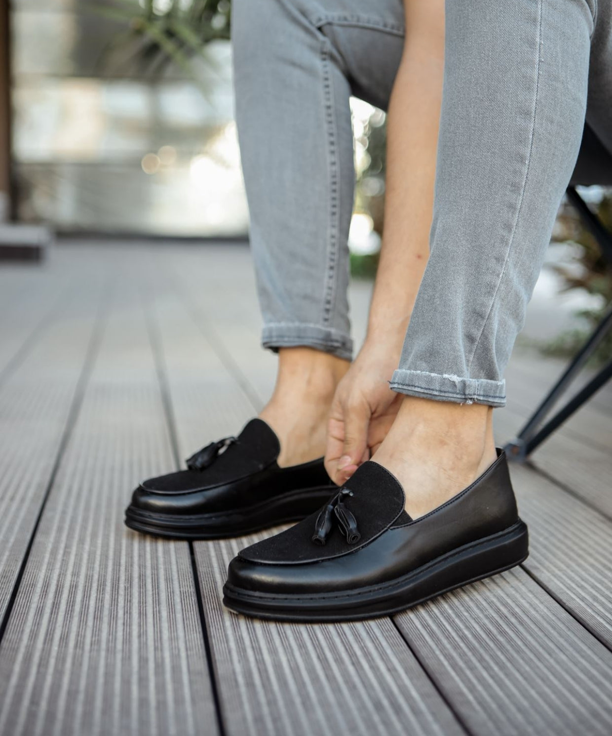 Chekich 002 Siyah Loafer Pelle Erkek Ayakkabı