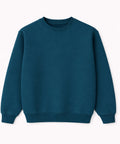 Petrol Mavisi Bisiklet Yaka Sweatshirt