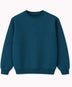 Petrol Mavisi Bisiklet Yaka Sweatshirt