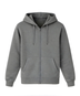 Gri Tam Fermuarlı Sweatshirt