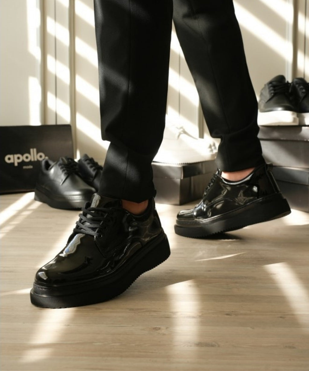 Urban Erkek Sneaker Rugan Siyah Taban