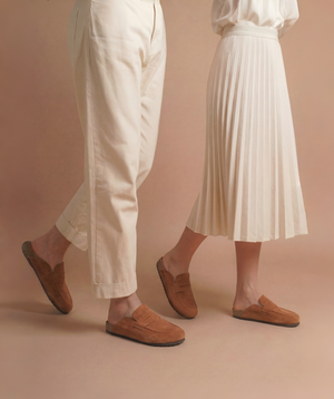 Loft Kahverengi Süet Unisex Terlik