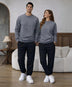 Gri Sweatshirt Siyah Eşofman Altı Takım