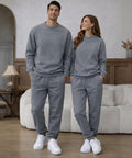 Gri Sweatshirt Gri Eşofman Altı Takım