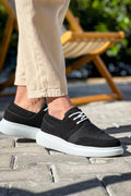 Monterey Erkek Siyah Süet Sneaker Beyaz Taban