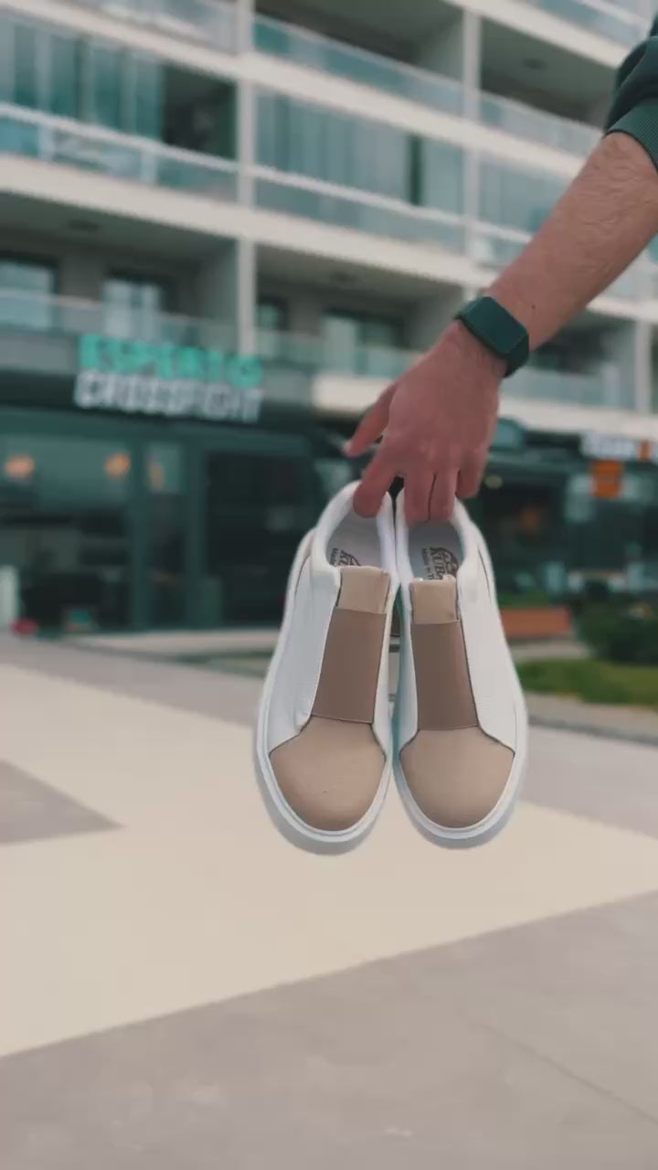 Nova Erkek Bej-Beyaz Sneaker