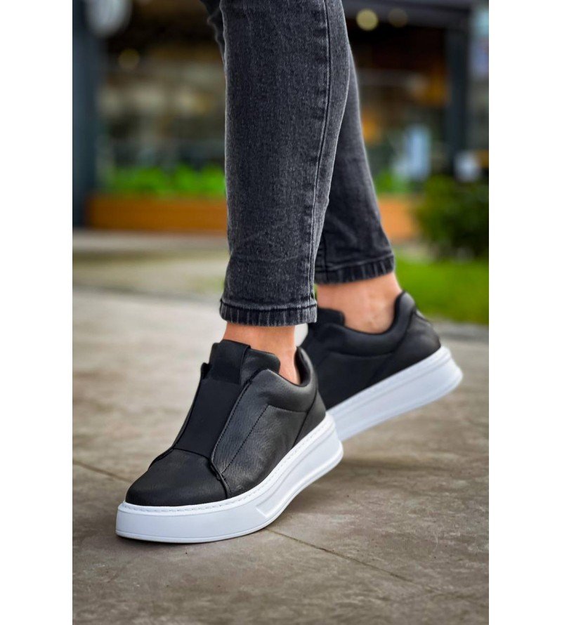 Nova Erkek Siyah Sneaker Beyaz Taban