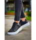 Nova Erkek Siyah Sneaker Beyaz Taban